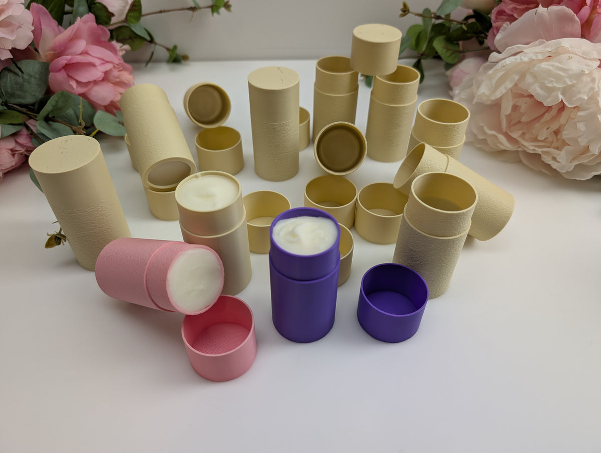 Set of 10 Deodorant push up tubes Food Grade BPA free plastic Washable Reusable
