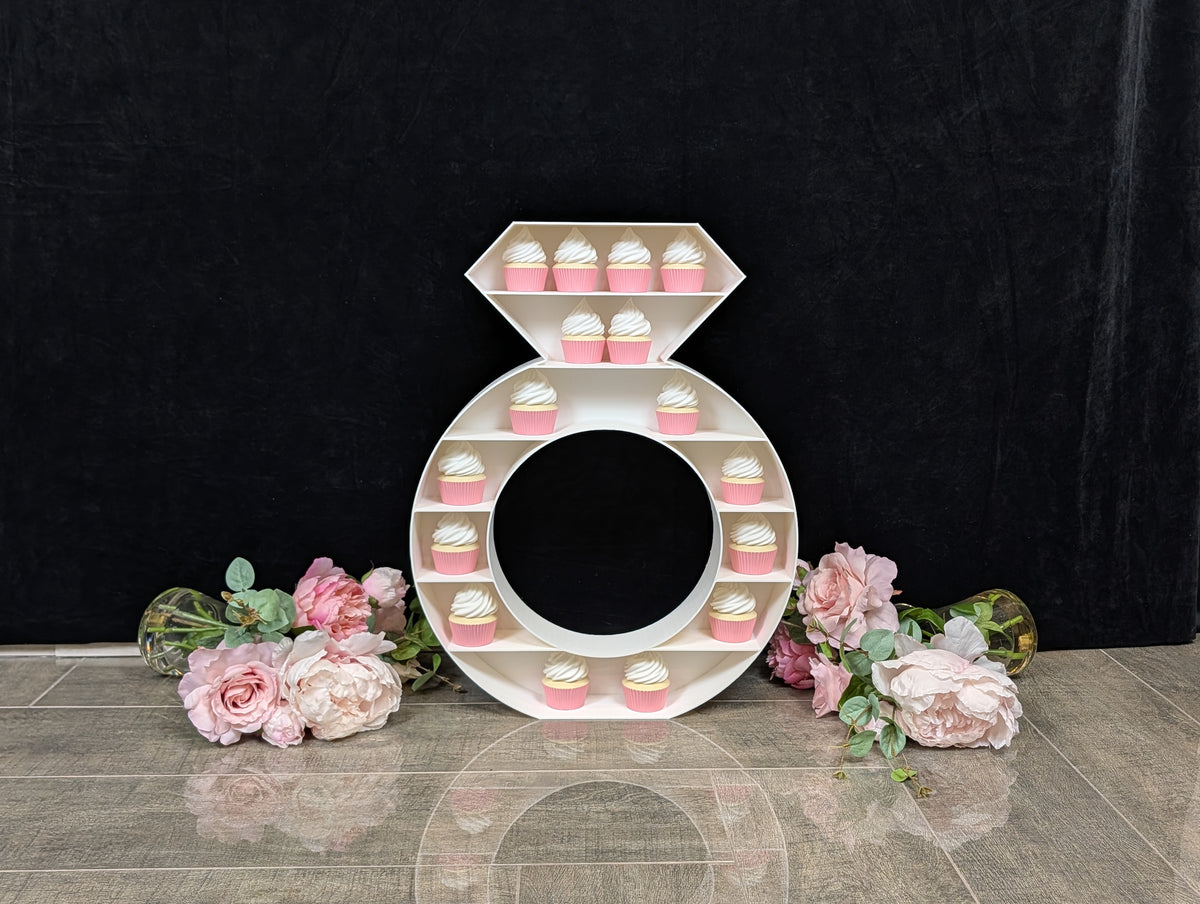 Engagement Ring Cupcake Stand Dessert Table Display