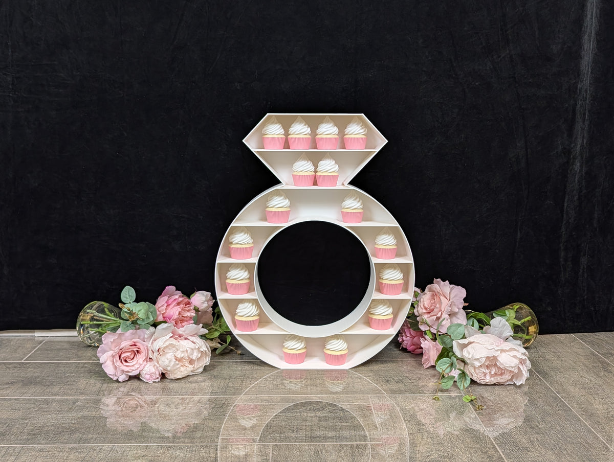 Engagement Ring Cupcake Stand Dessert Table Display
