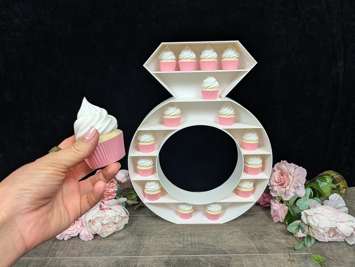 Engagement Ring Cupcake Stand Dessert Table Display
