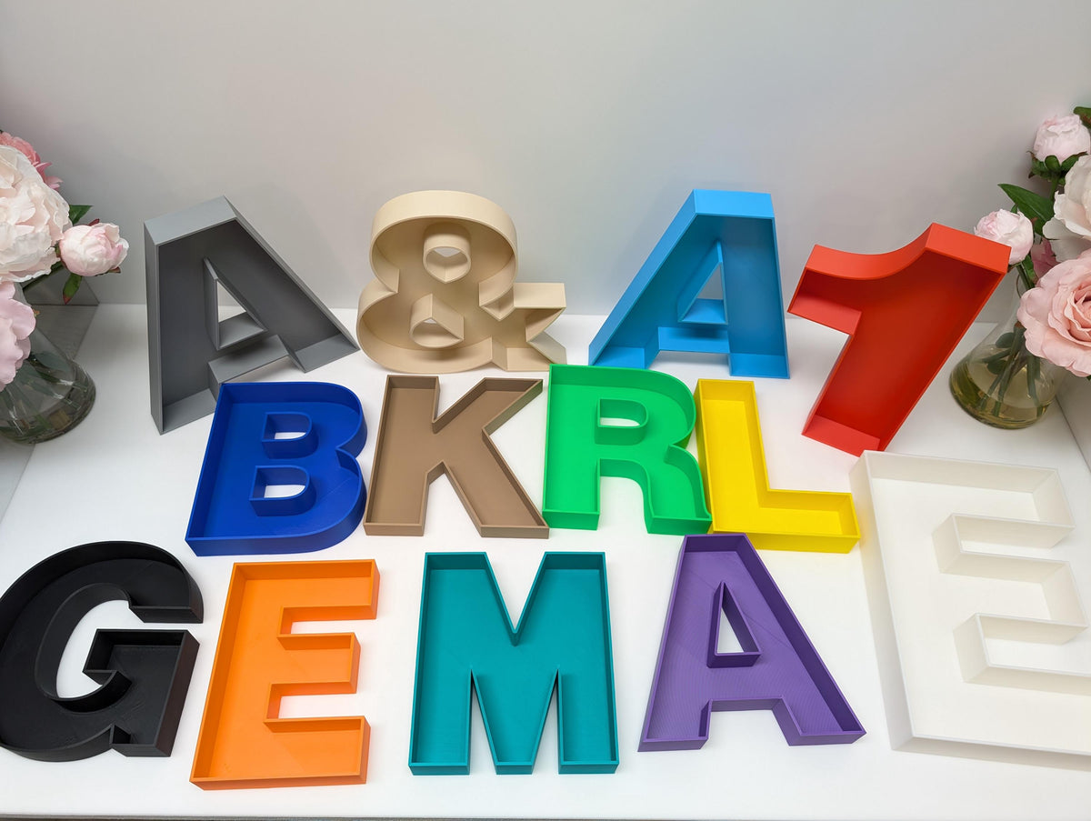 Fillable Letter Numbers Trays or standup | Food Grade Washable Reusable