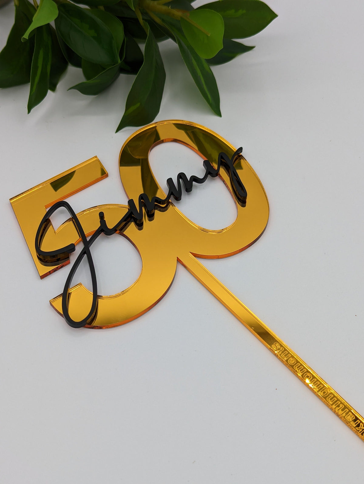 Milestone Acrylic Cake Topper