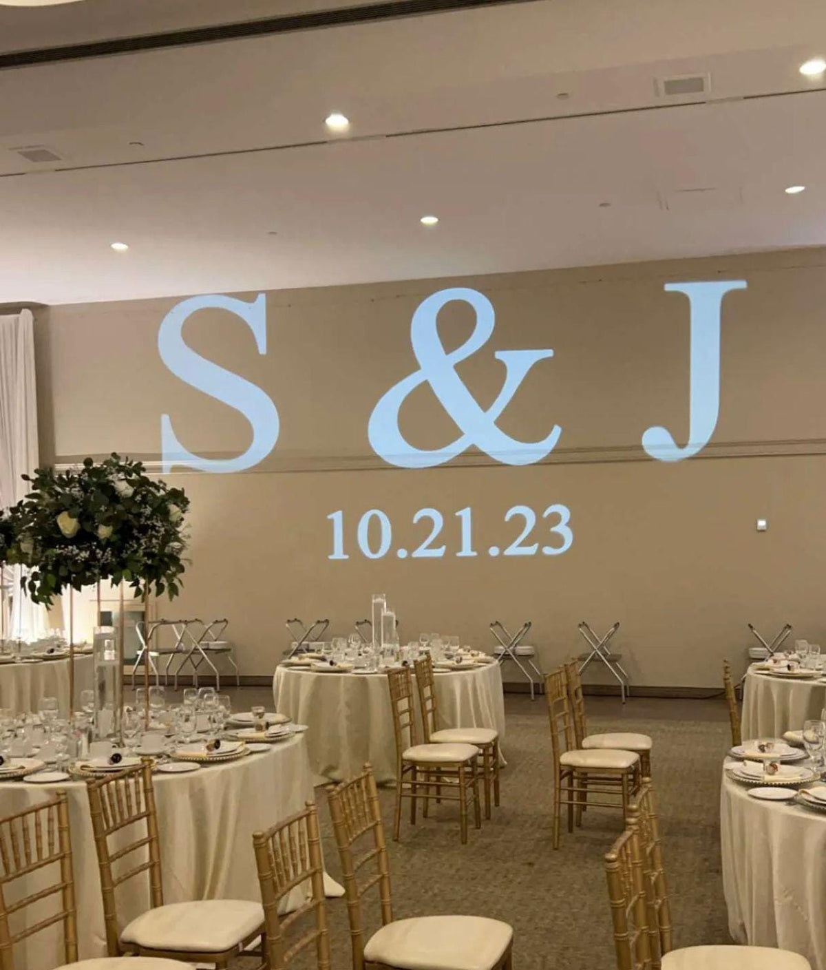 Custom Engraved Glass GOBO – Logo, Monogram Projection, Dichroic Glass