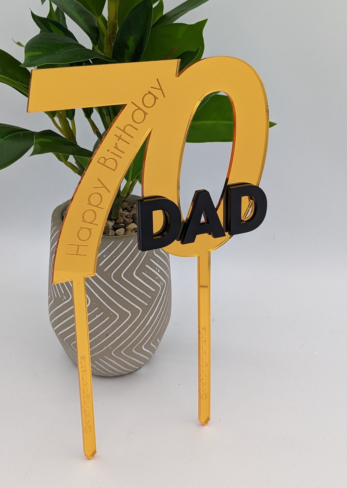 Milestone Acrylic Cake Topper