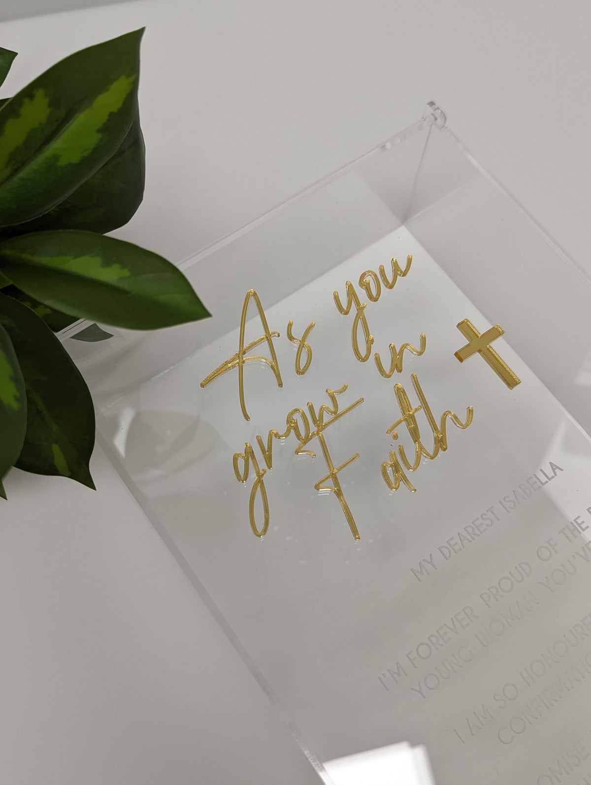 Acrylic Keepsake Box | Personalized Lid with details Baptism First Communion and More