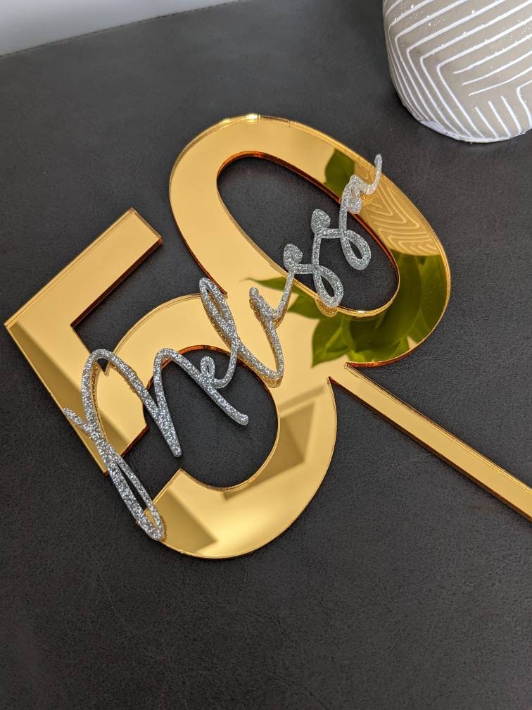 Milestone Acrylic Cake Topper