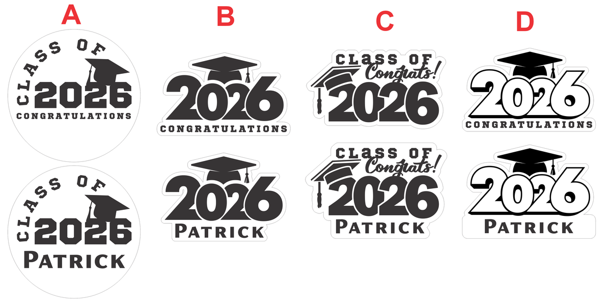 Grad 2026 personalized Cookie Graduation stamp set | cutters included