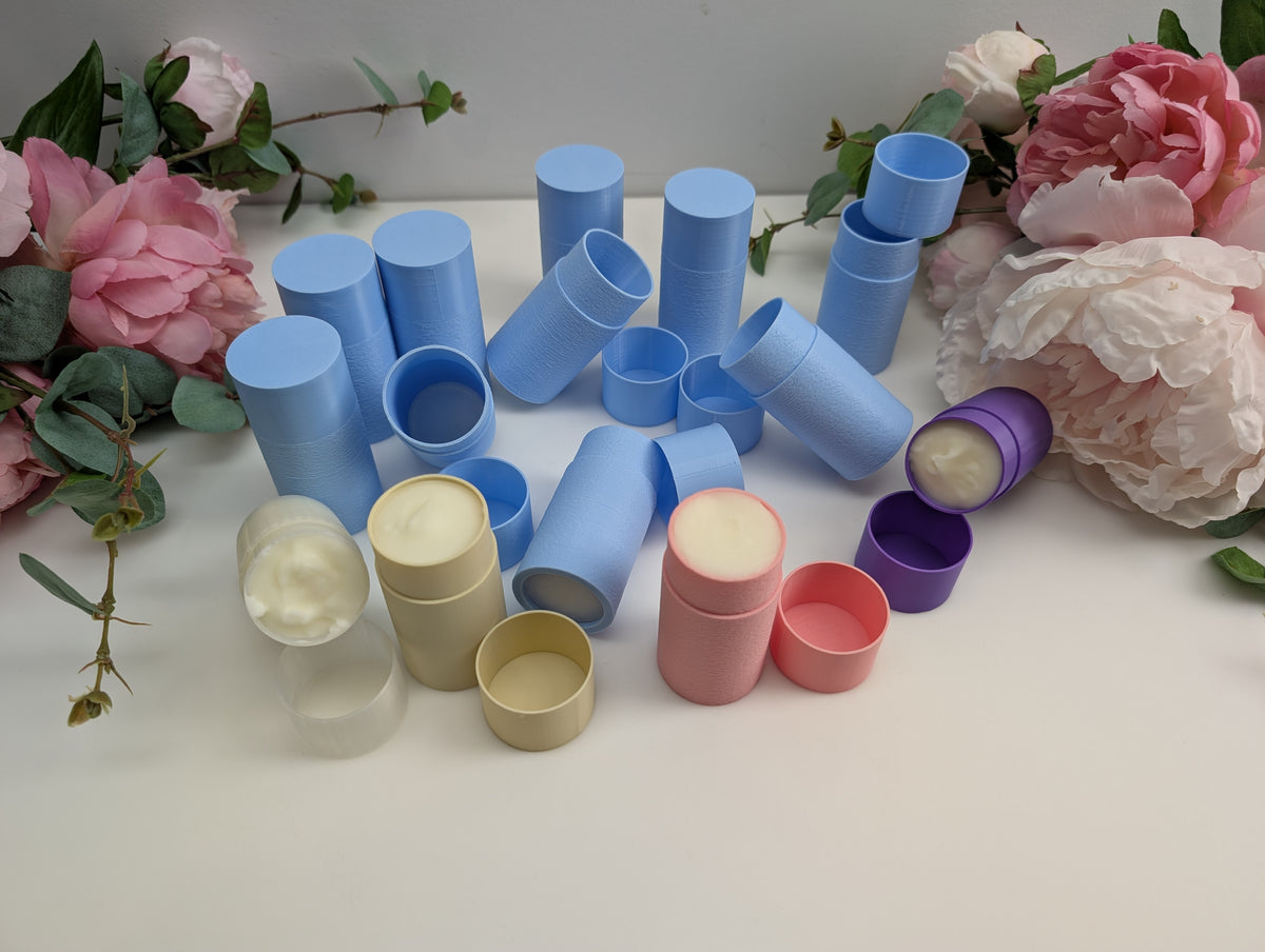 Set of 10 Deodorant push up tubes Food Grade BPA free plastic Washable Reusable