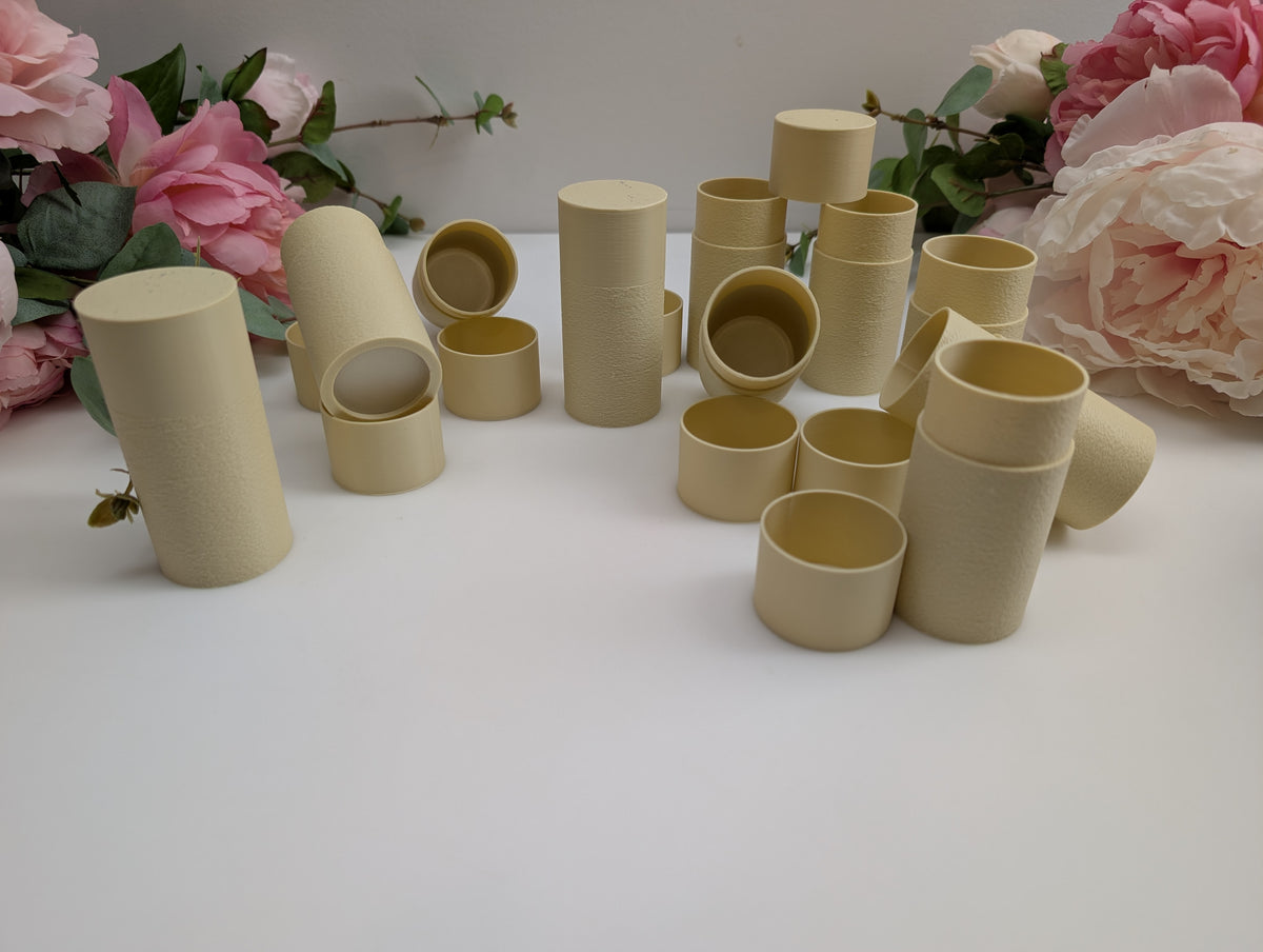 Set of 10 Deodorant push up tubes Food Grade BPA free plastic Washable Reusable