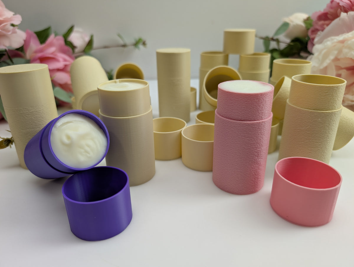 Set of 10 Deodorant push up tubes Food Grade BPA free plastic Washable Reusable