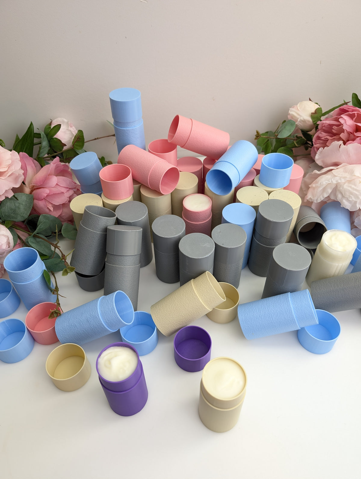 Set of 10 Deodorant push up tubes Food Grade BPA free plastic Washable Reusable