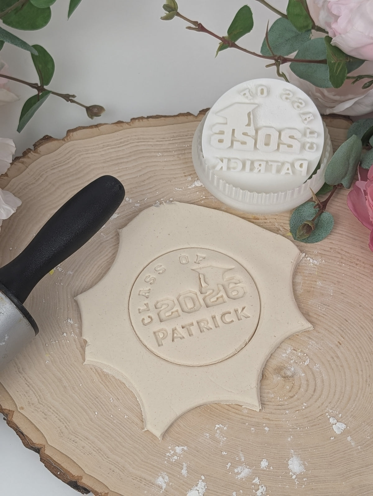 Grad 2026 personalized Cookie Graduation stamp set | cutters included