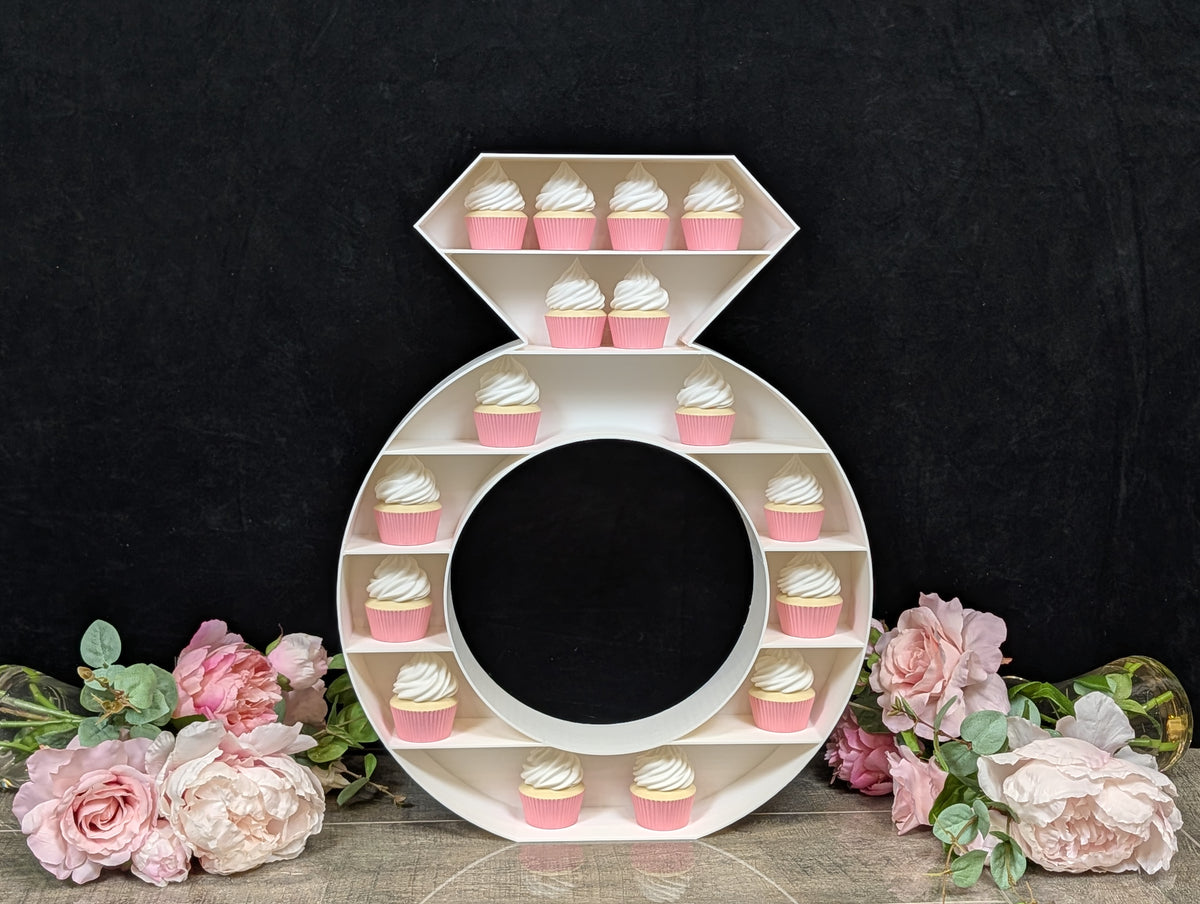 Engagement Ring Cupcake Stand Dessert Table Display