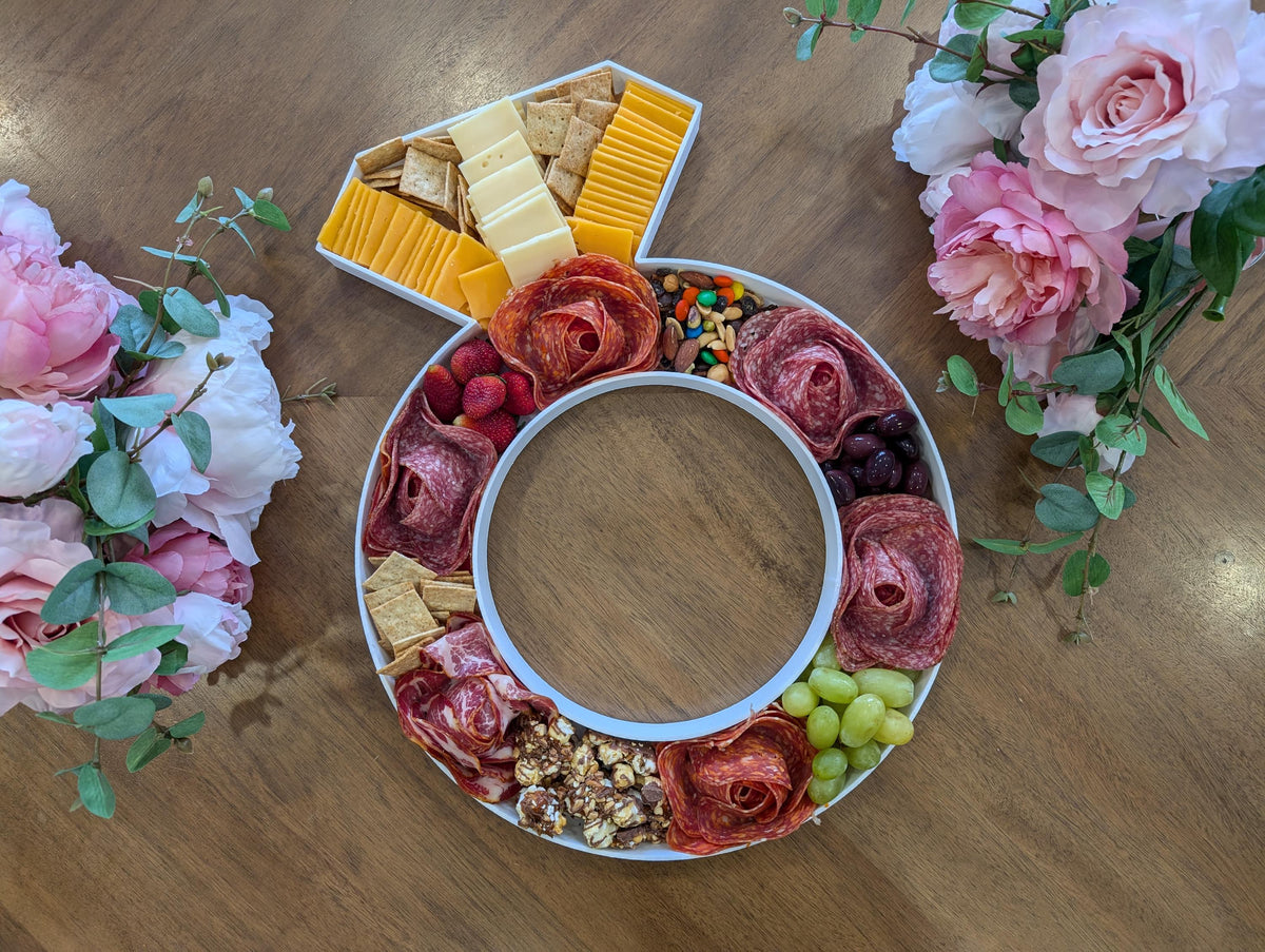Engagement Ring Charcuterie fillable Tray | Bridal Shower Centerpiece