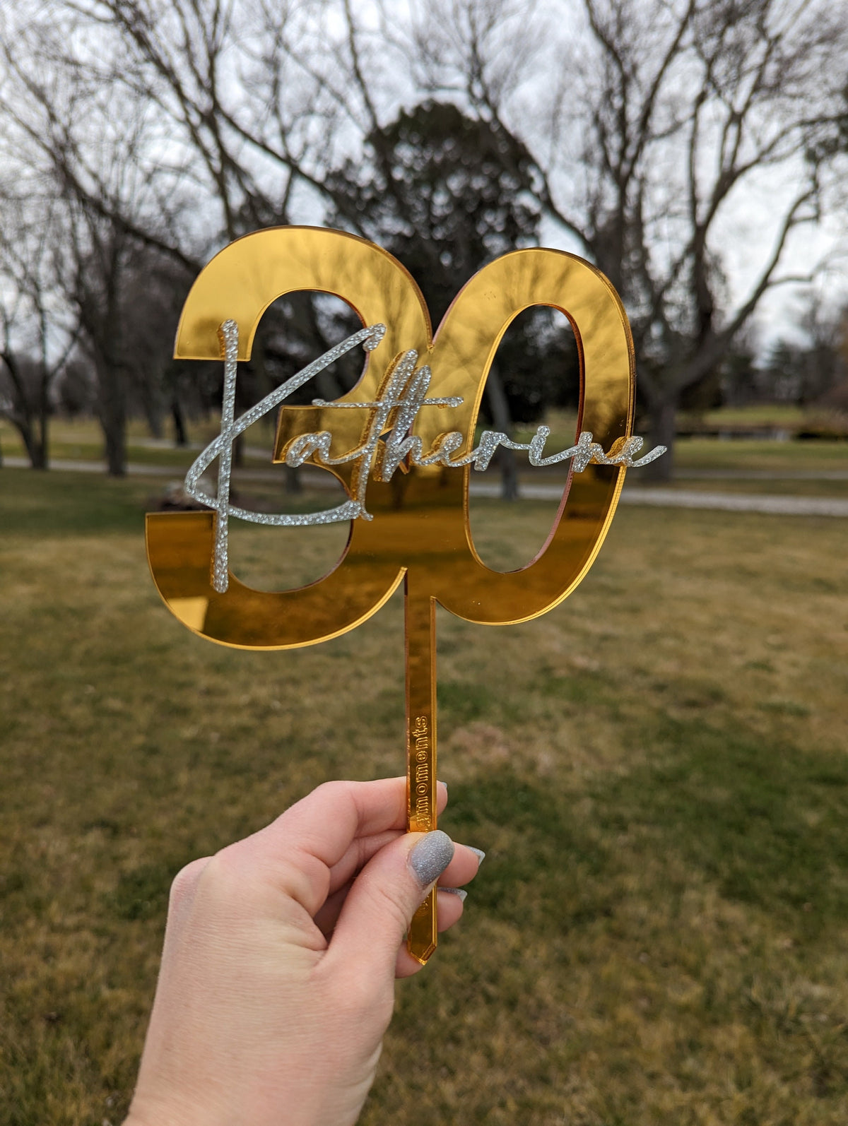 Milestone Acrylic Cake Topper