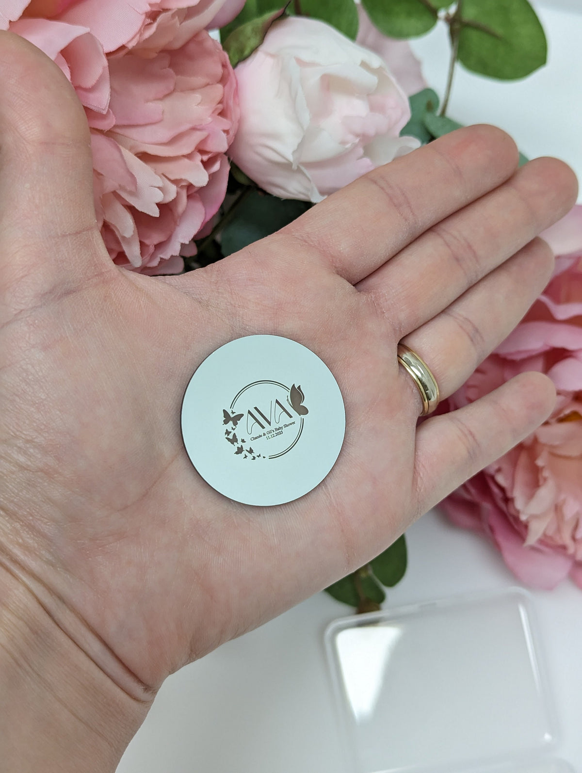 Custom Engraved Glass GOBO – Logo, Monogram Projection, Dichroic Glass