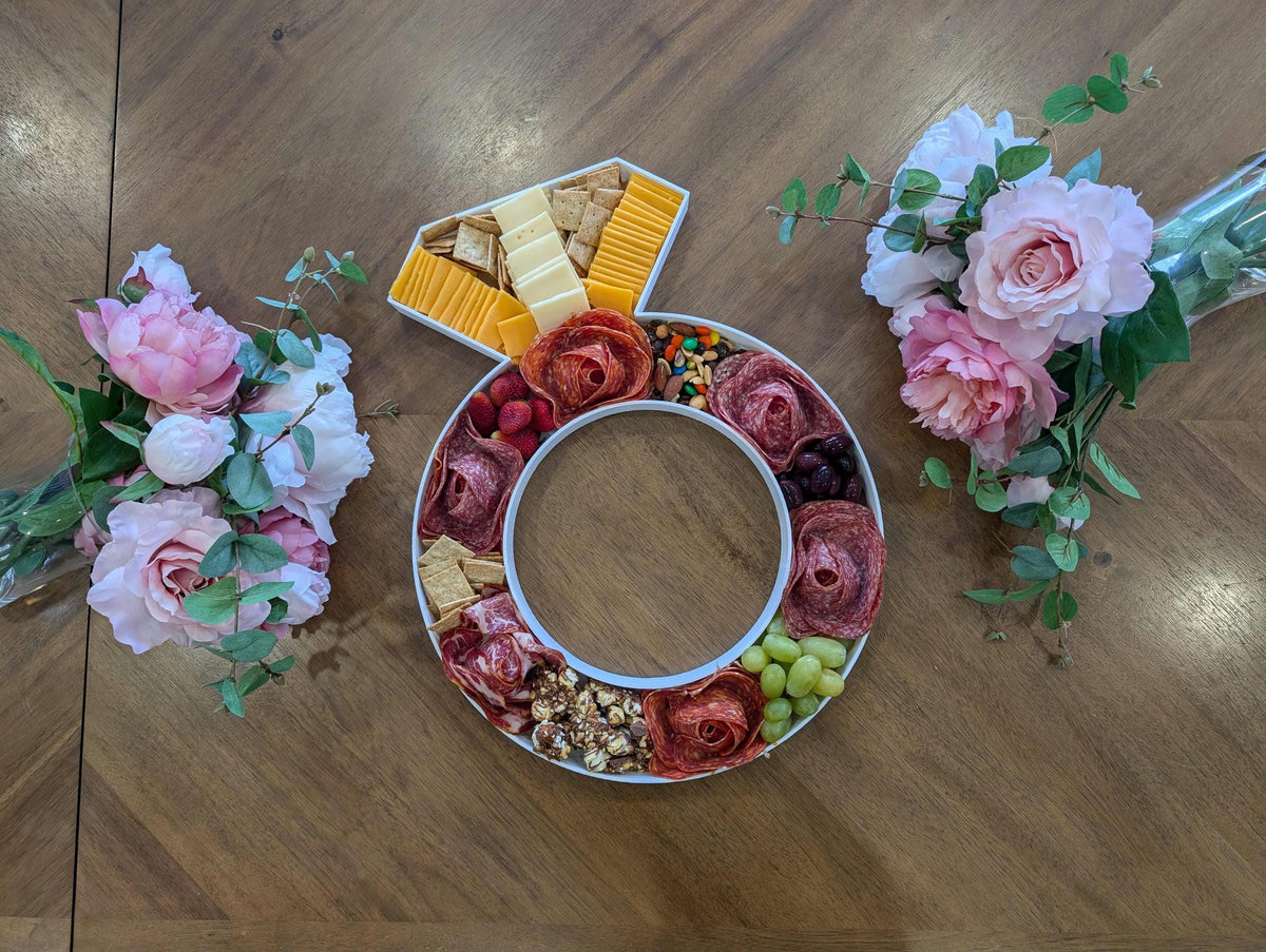 Engagement Ring Charcuterie fillable Tray | Bridal Shower Centerpiece